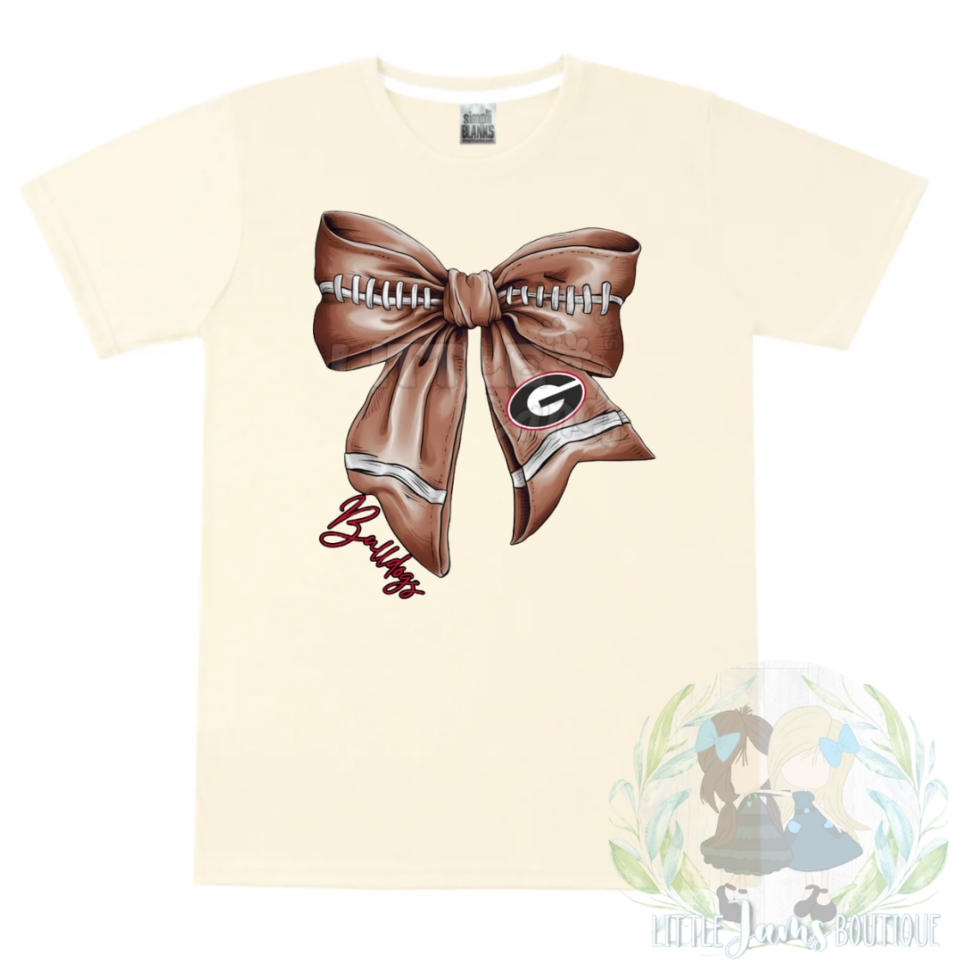 Bulldogs Romper/T-Shirt with Matching Bow