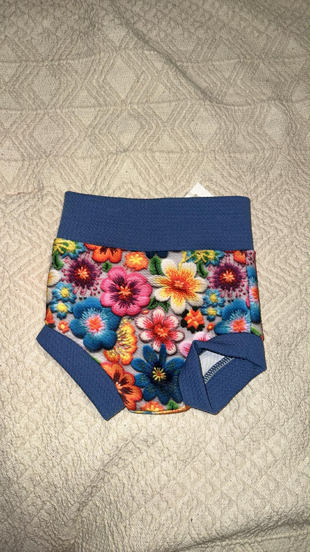 Floral Embroidery Bummies