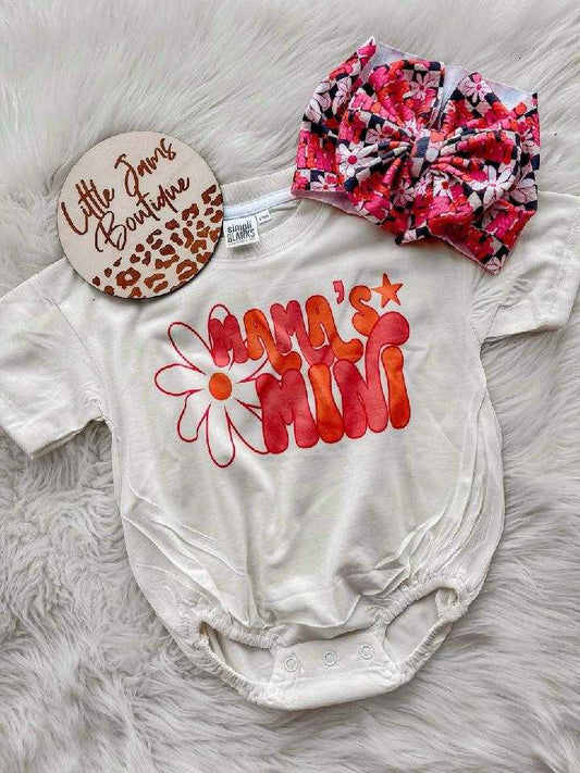 Mama's Mini With Matching Bow T-shirt/Romper