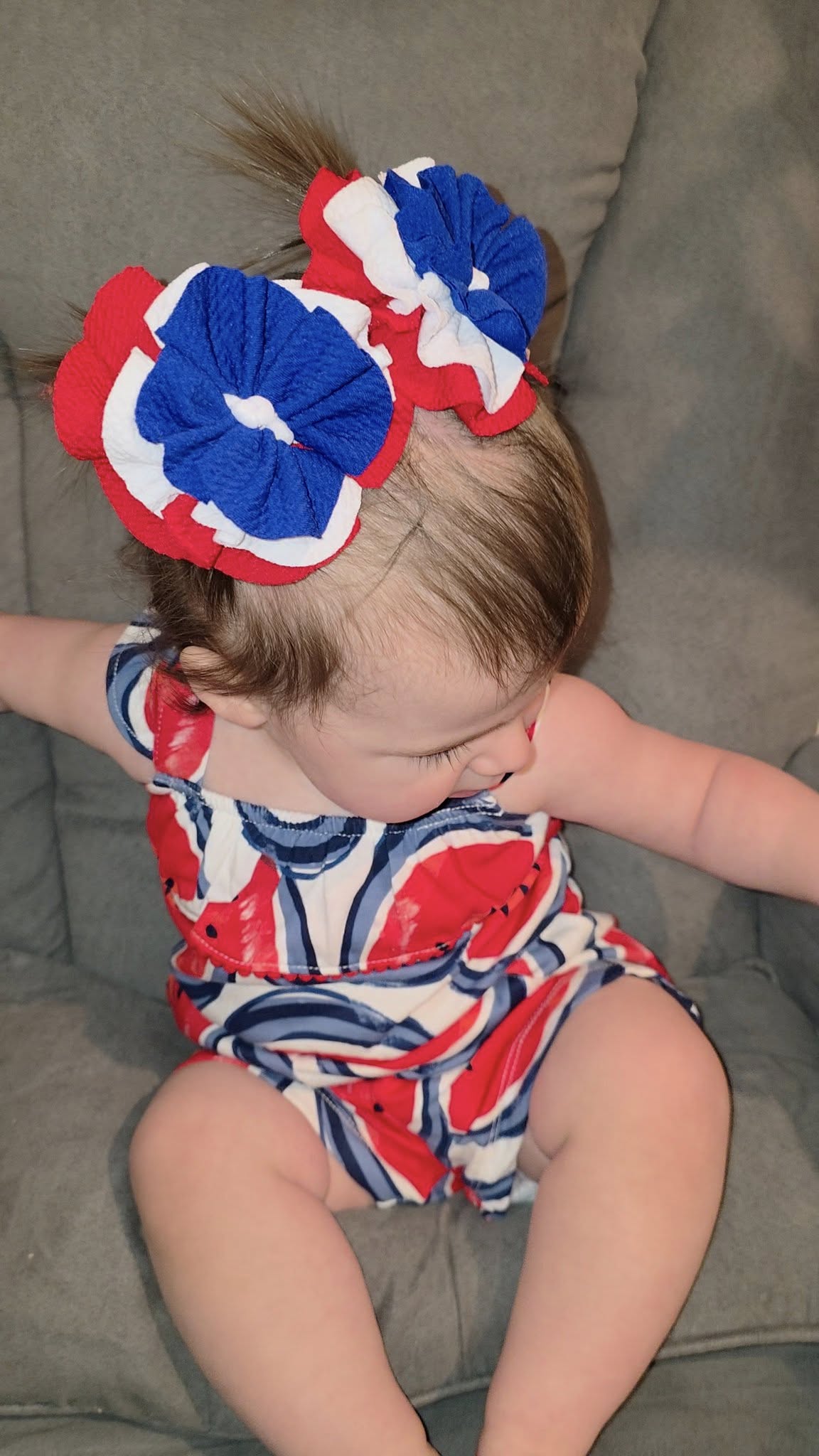 Red, White & Blue Flower Piggies