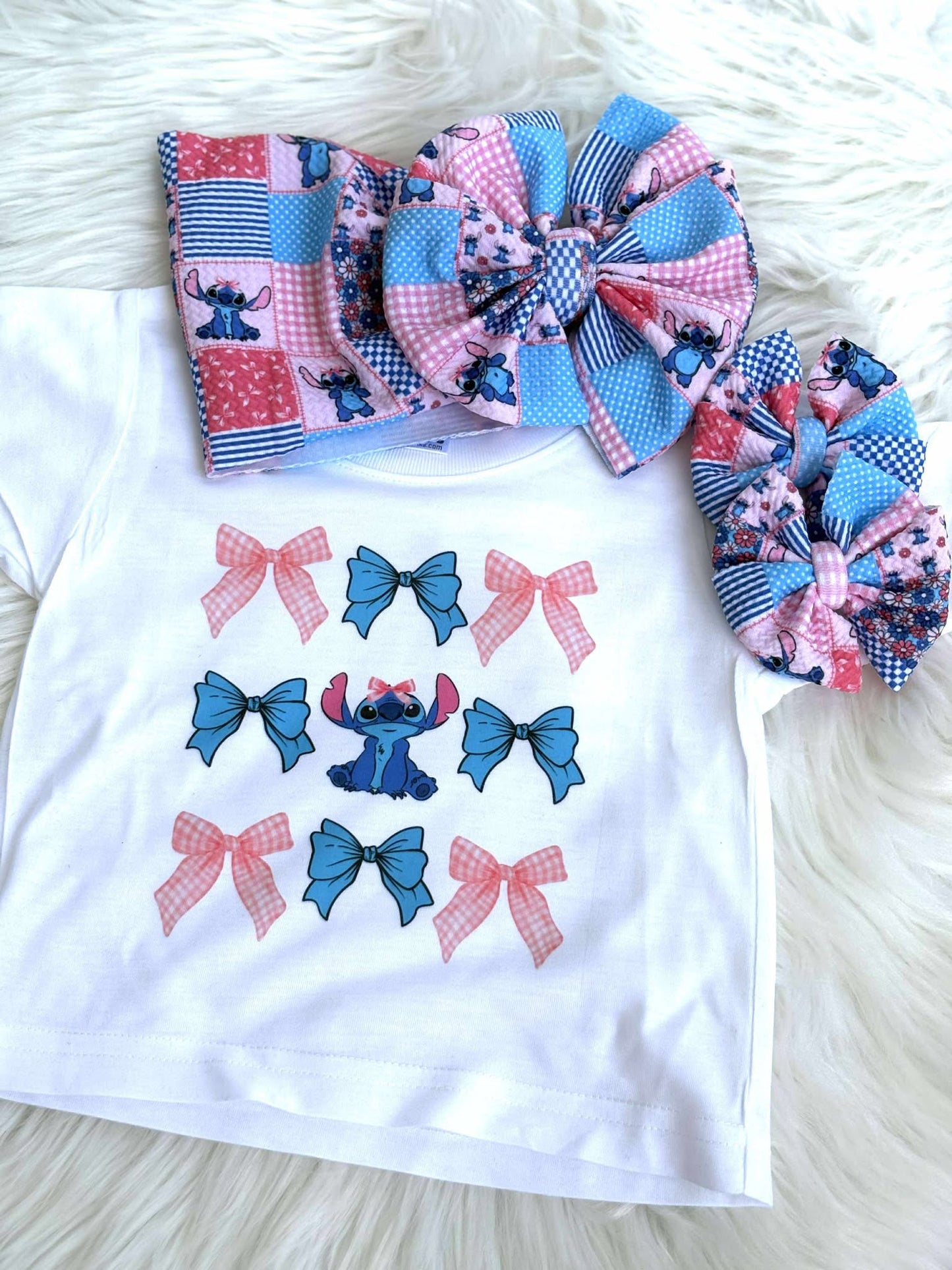 626 & Bows Romper/T-Shirt with Matching Bow