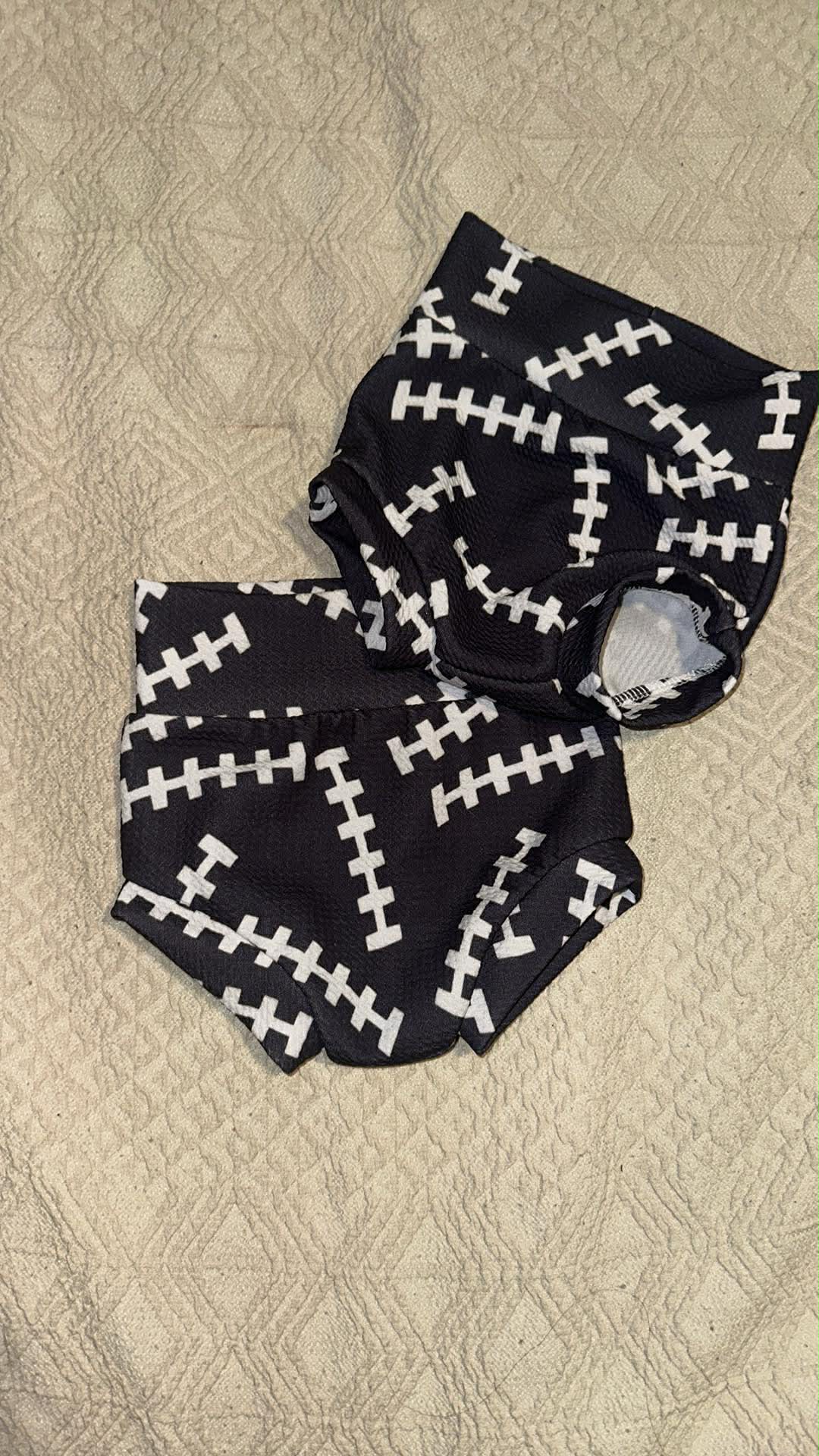 Dark Football Stitches Bummies