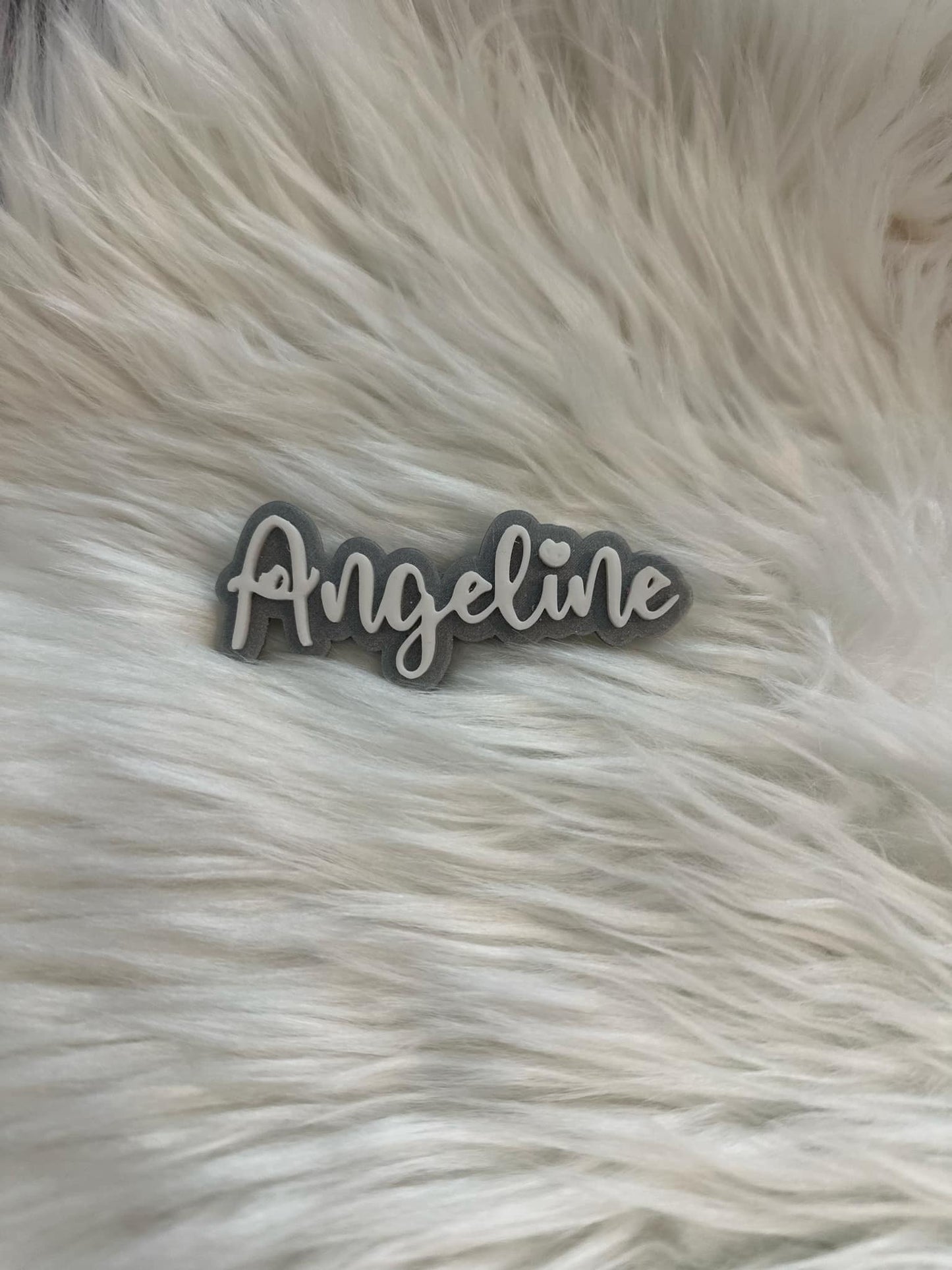 Angeline Name Clip- Silver