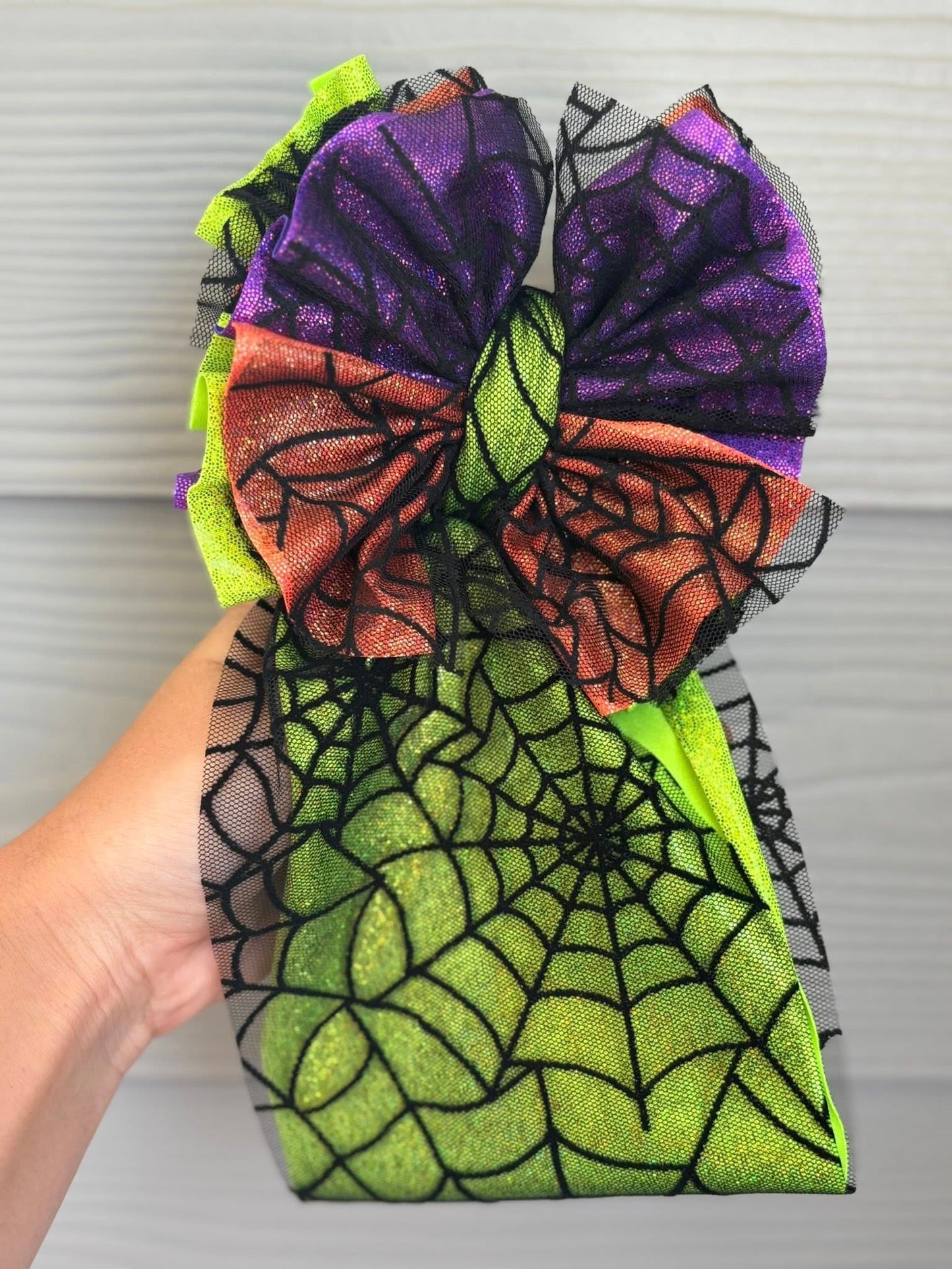Halloween Shimmers with Spider Web Mesh Scrap Wrap/ Scrap piggies