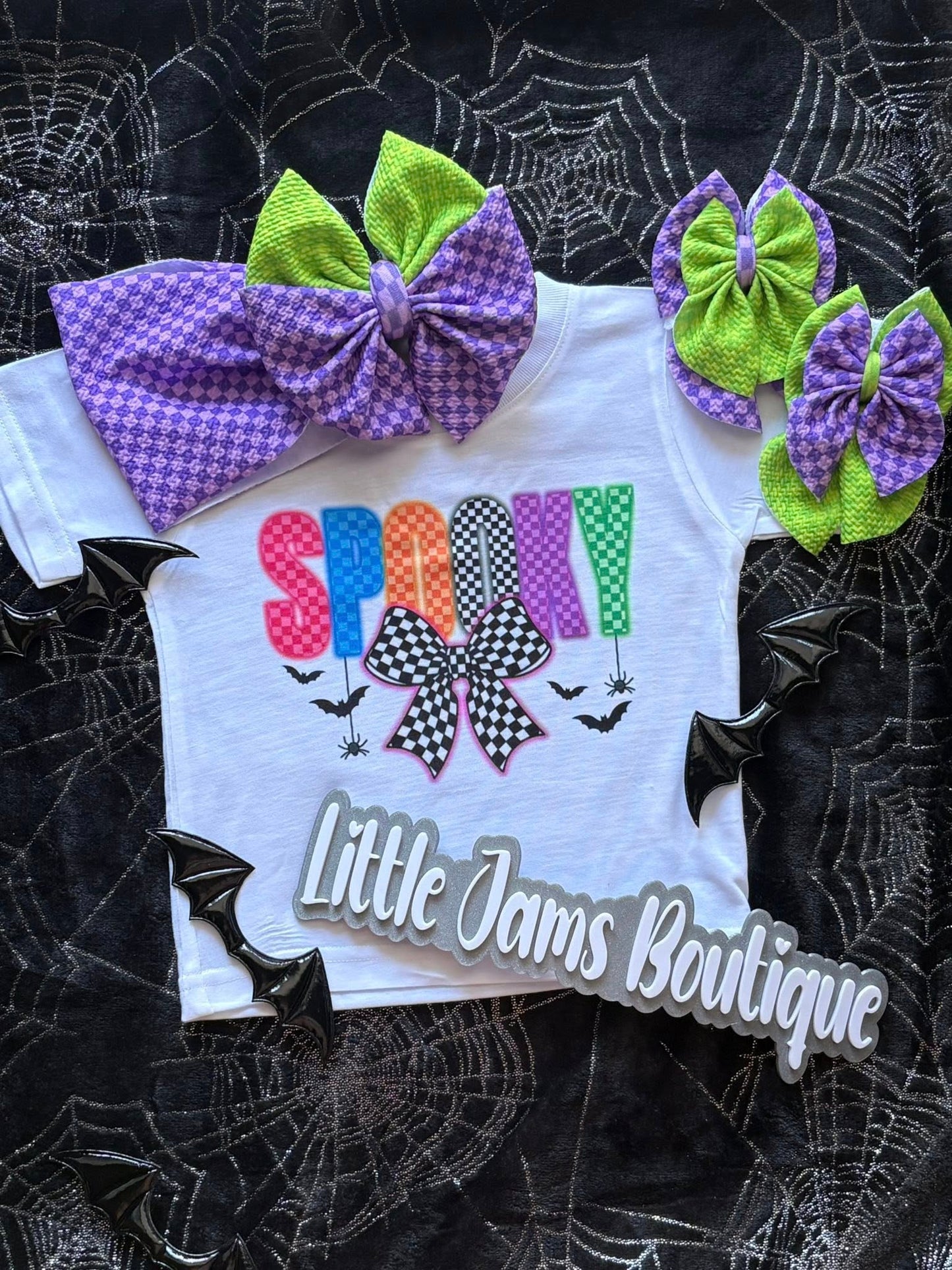 Spooky Checkered Romper/T-Shirt
