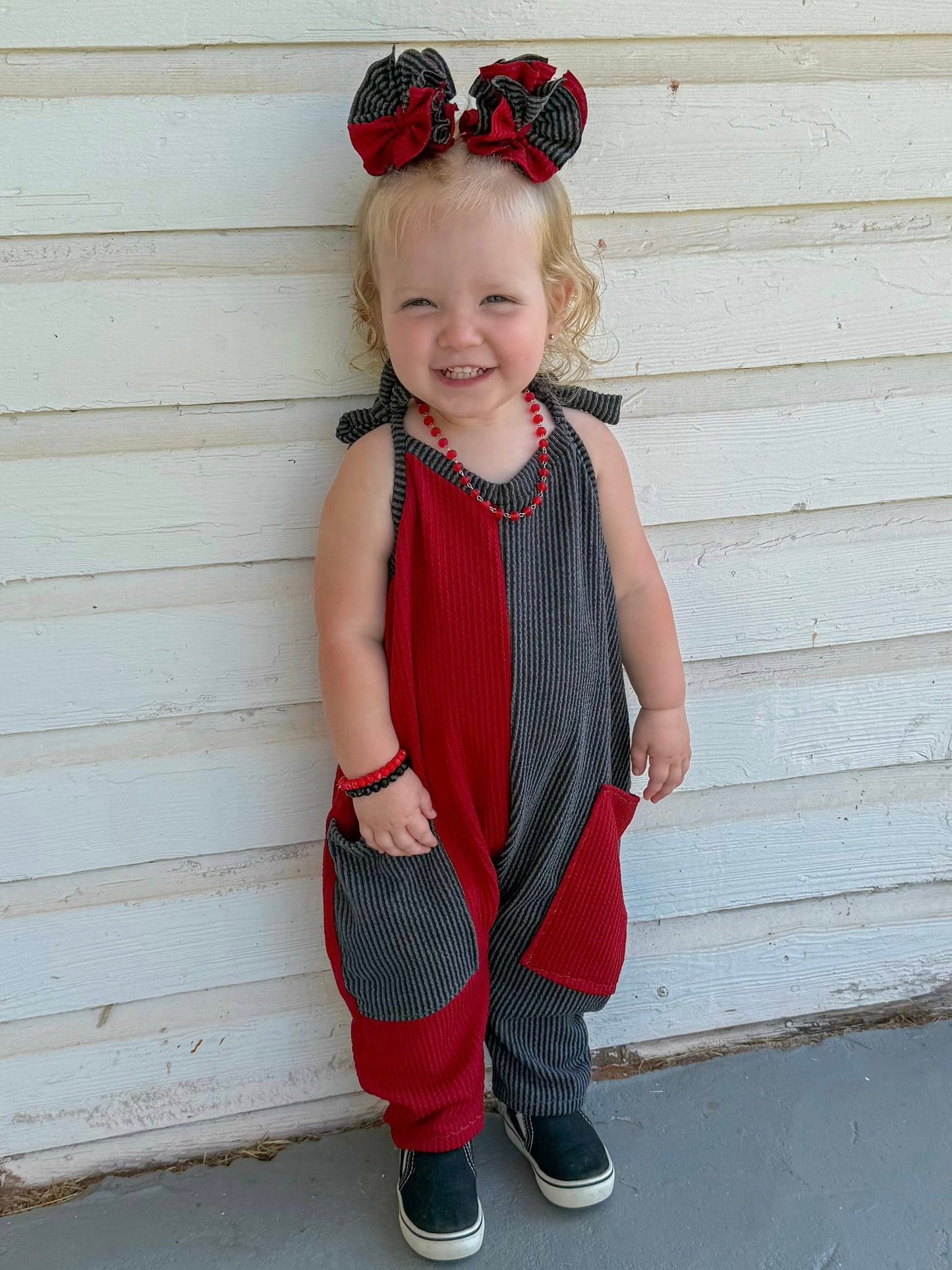 Fall Color Block Jumpsuit