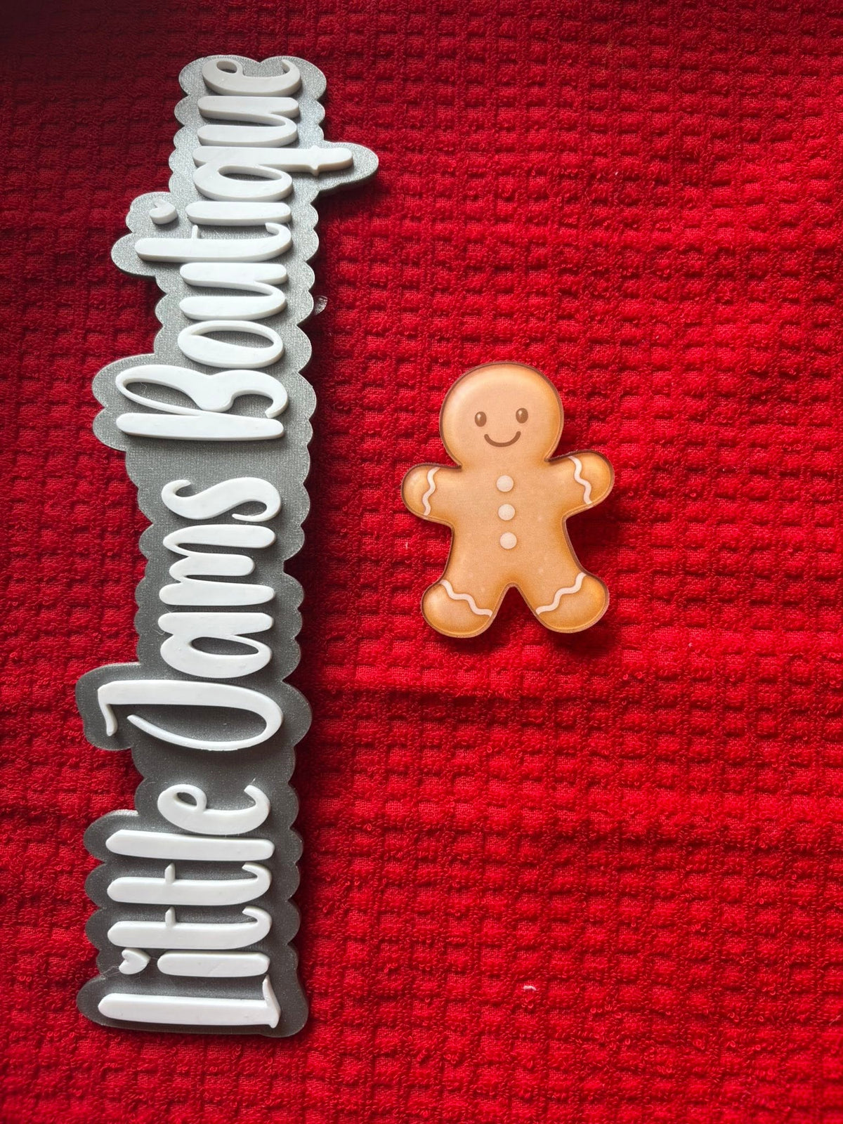 Gingerbread Man Bow Clip - PREORDER