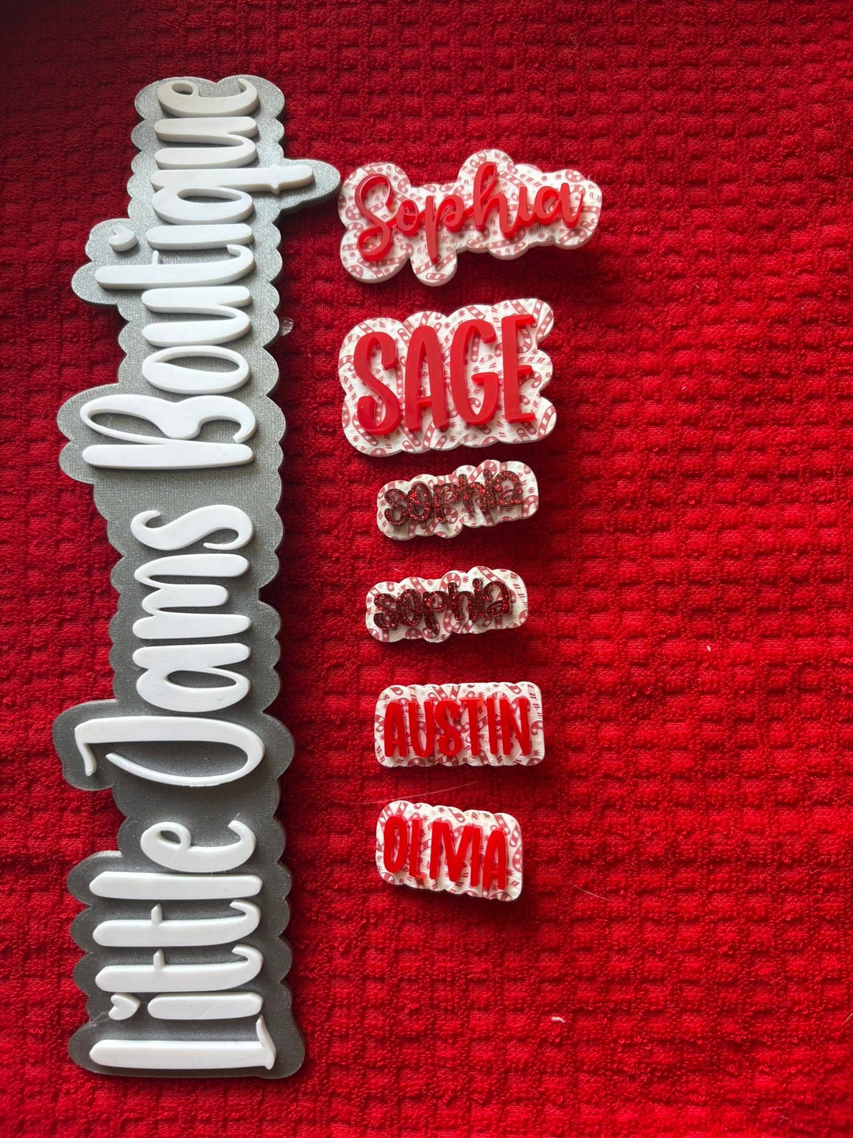 Candy Cane Name Clips Pre Order