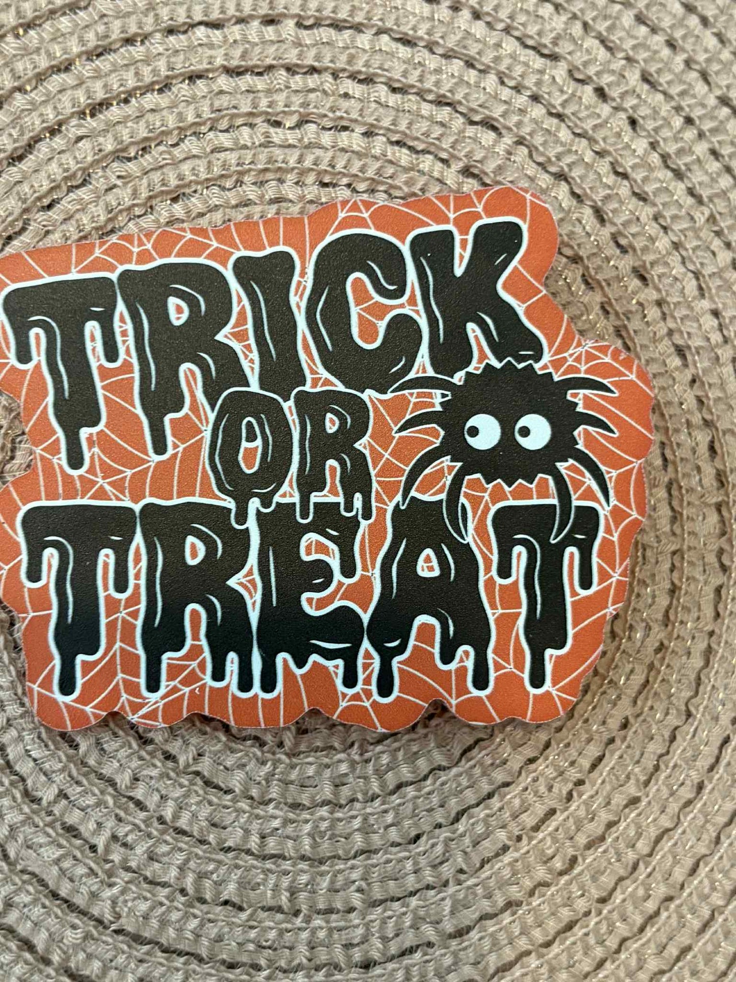 Trick or Treat with Spiderweb Bow Clip
