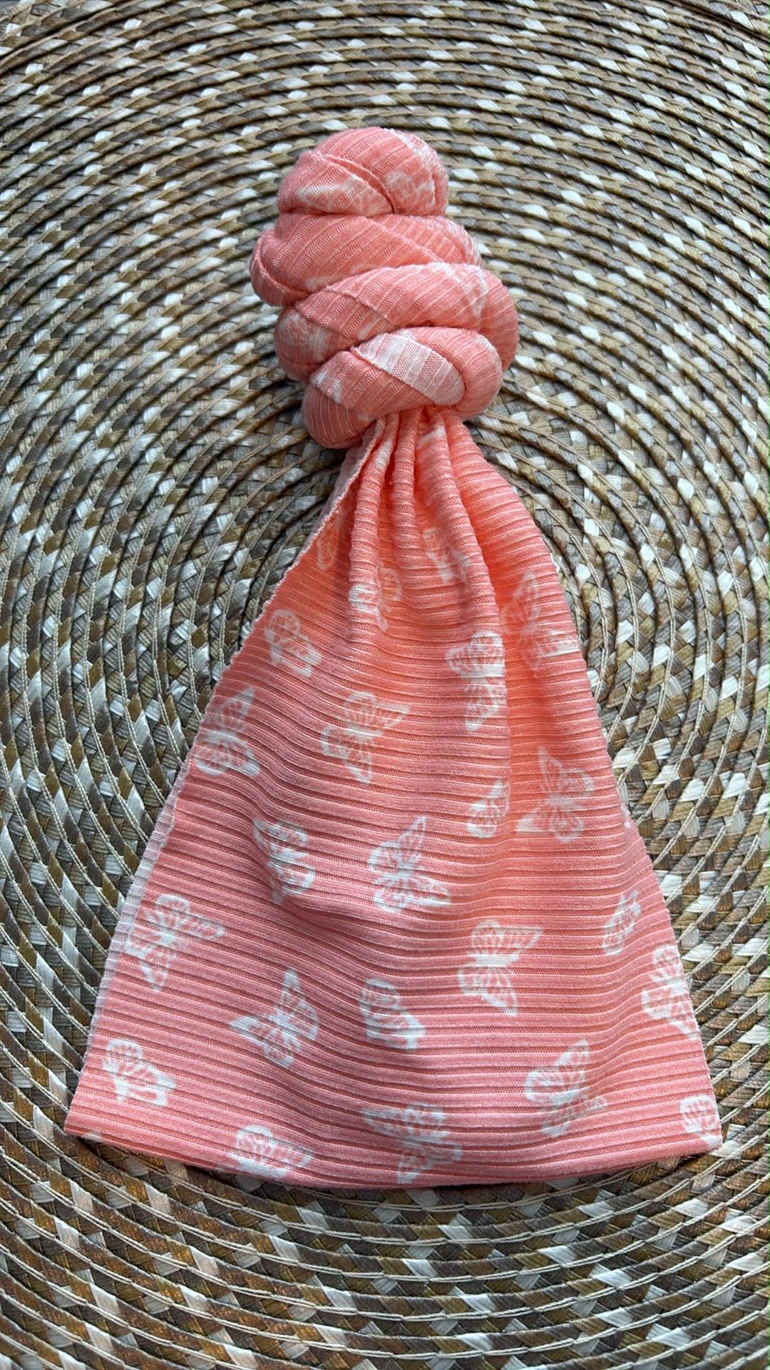 Pink Butterfly Topknot