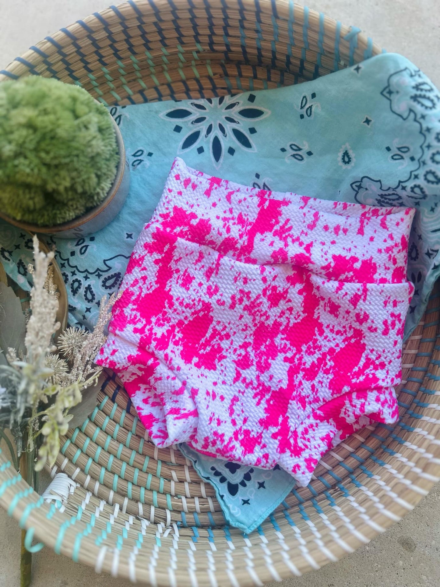 Pink Cowhide Bummies