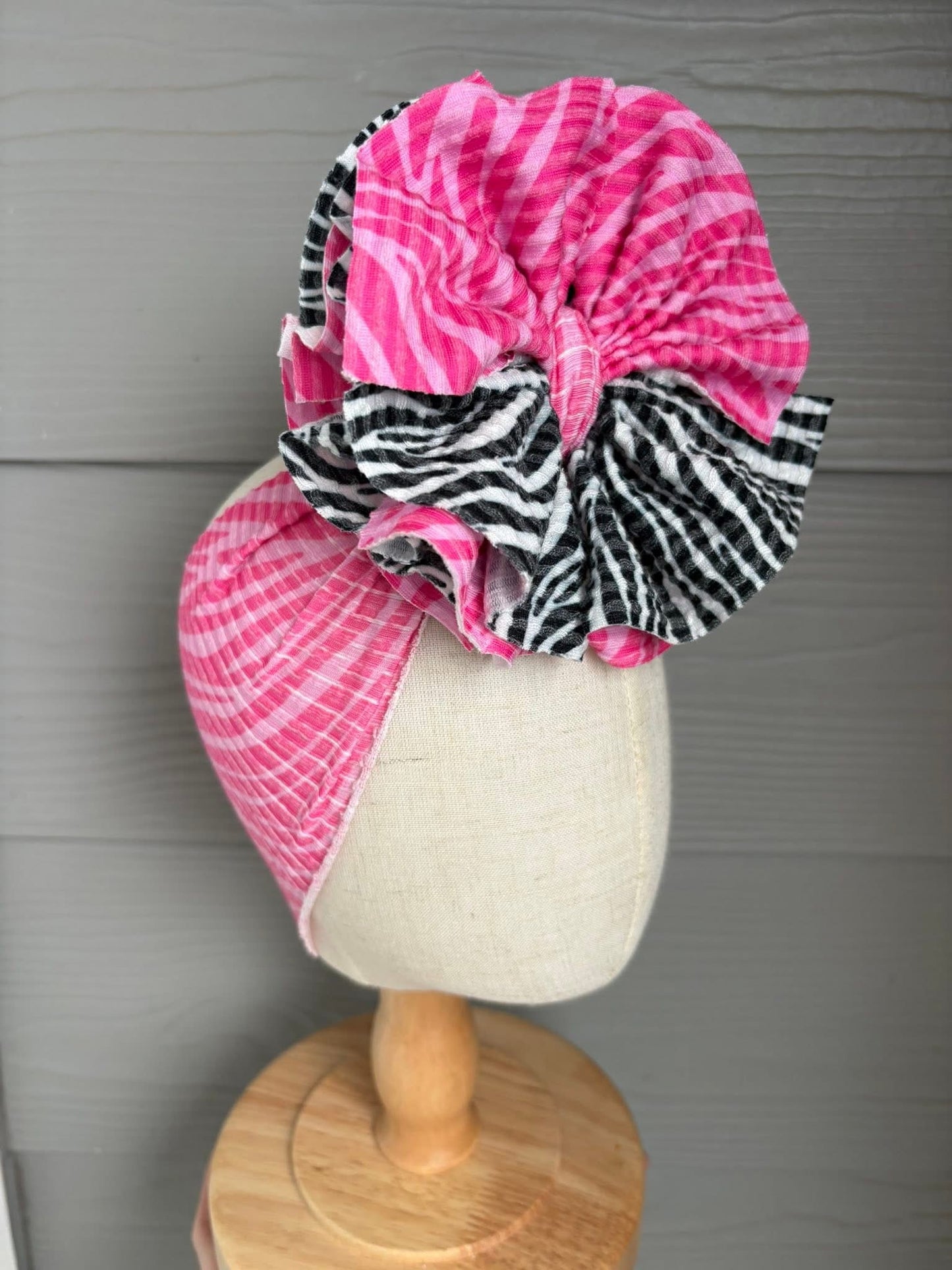 Pink and Black Zebra Ribbed Mixed