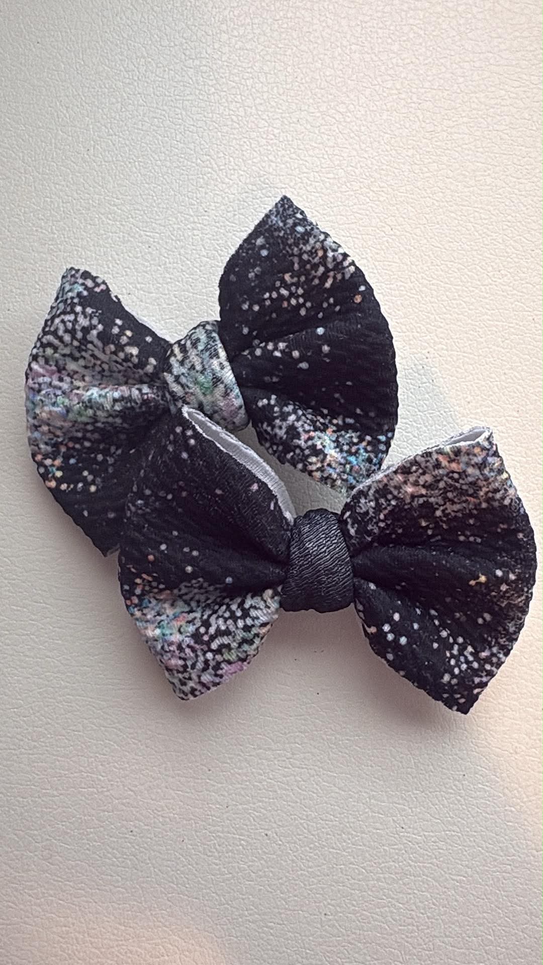 Black and Silver Speckled