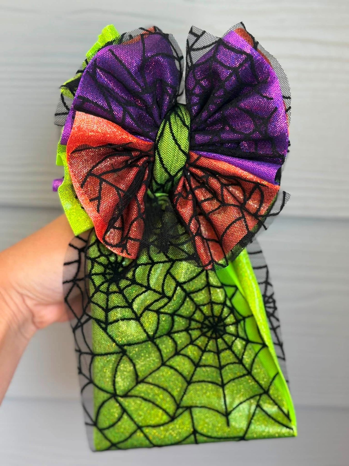 Halloween Shimmer Mixed with Spiderweb Mesh
