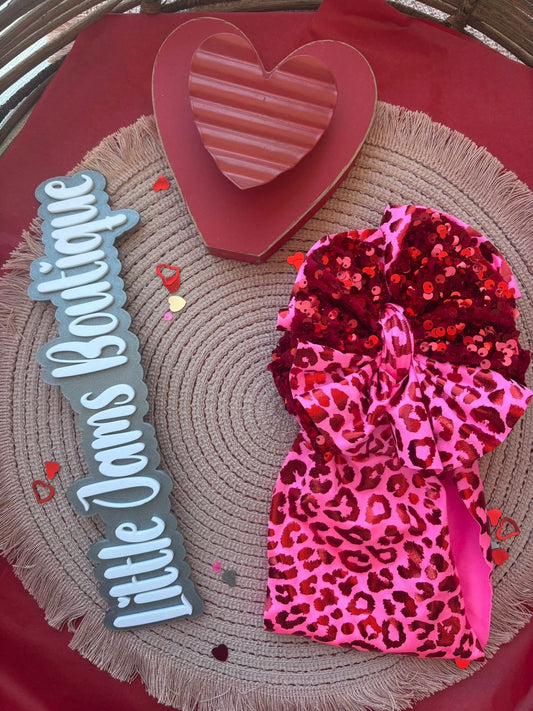 Red Shiny Leopard Mix with Red Sequins  Scrap Wrap/ Scrap piggies