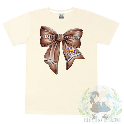 LSU Romper/T-Shirt with Matching Bow