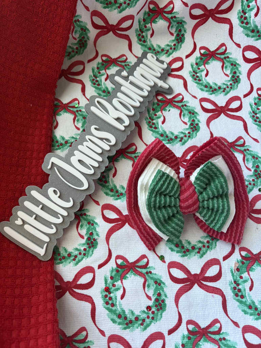 Christmas Ribbed Stacked Wrap/Clip