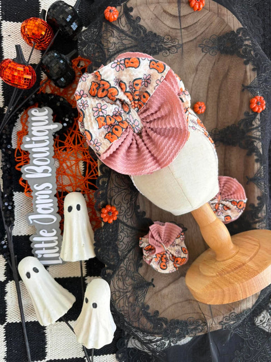 Boo Floral Mixed with Rose Ribbed