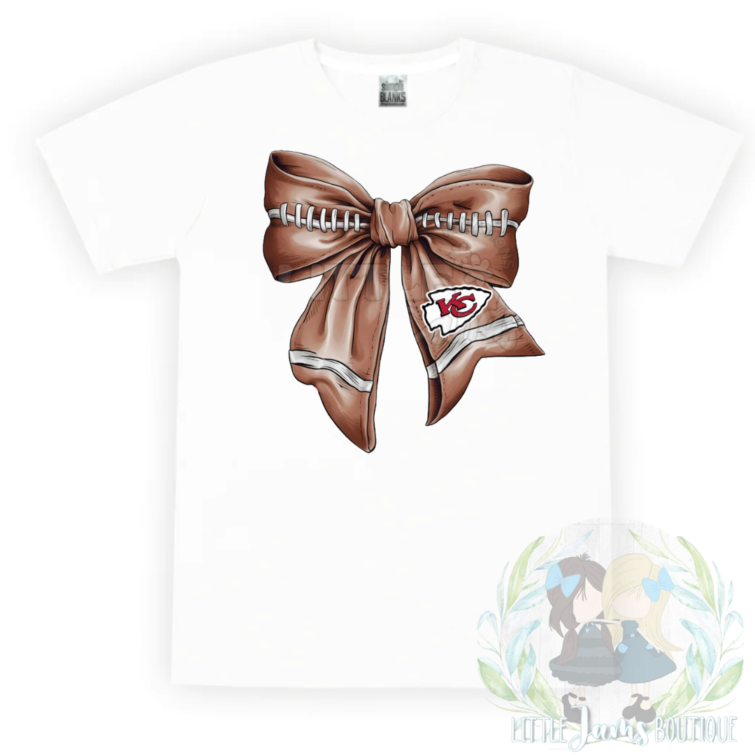 Chiefs Romper/T-Shirt with Matching Bow