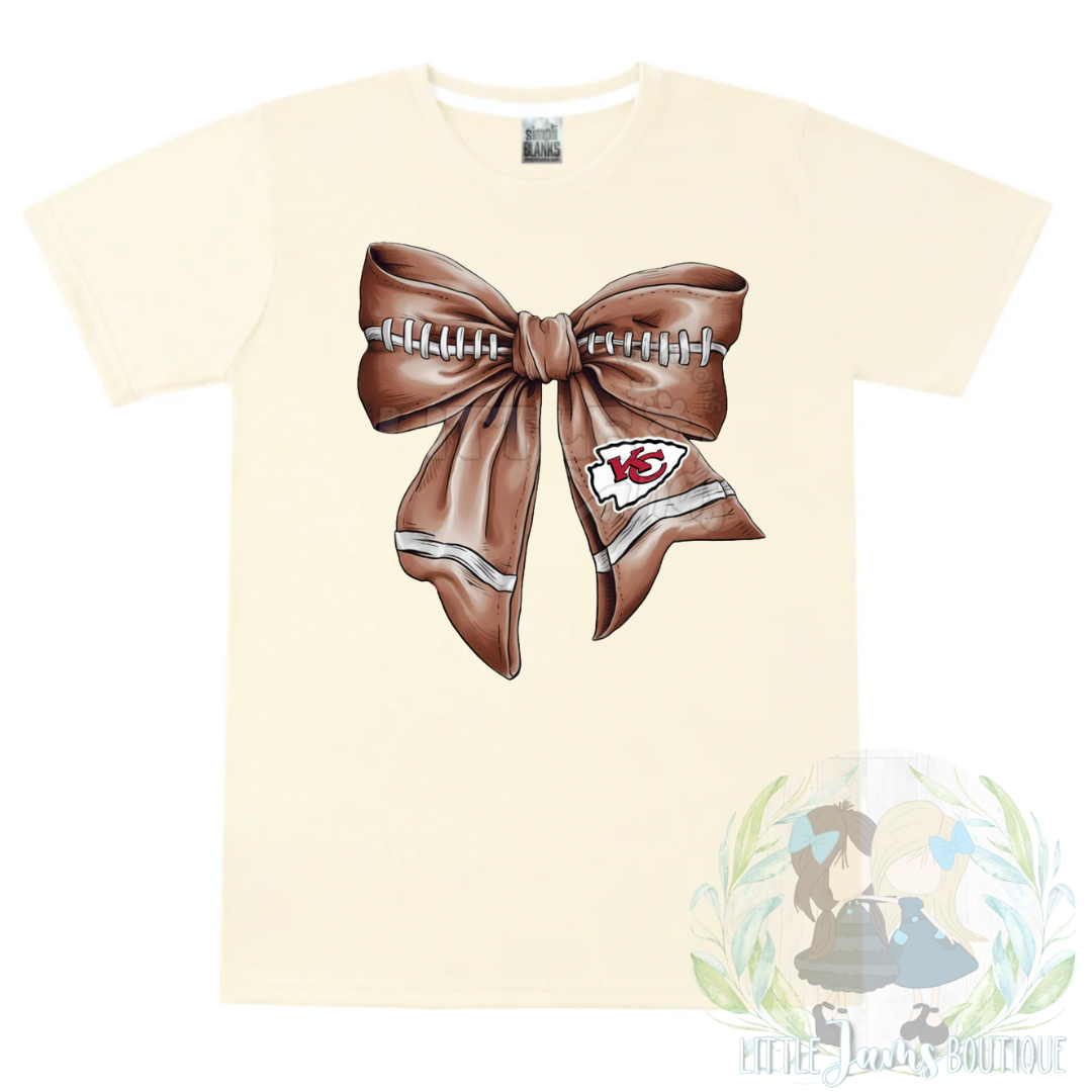 Chiefs Romper/T-Shirt with Matching Bow