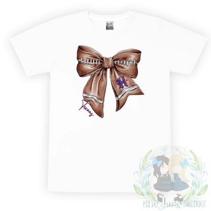 Texans Romper/T-Shirt with Matching Bow