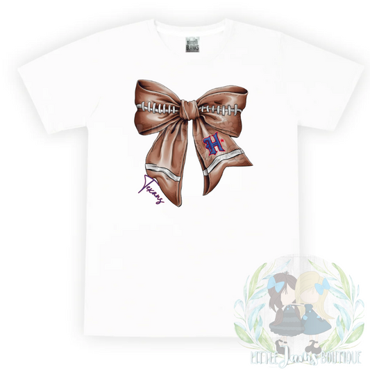 Texans Romper/T-Shirt with Matching Bow