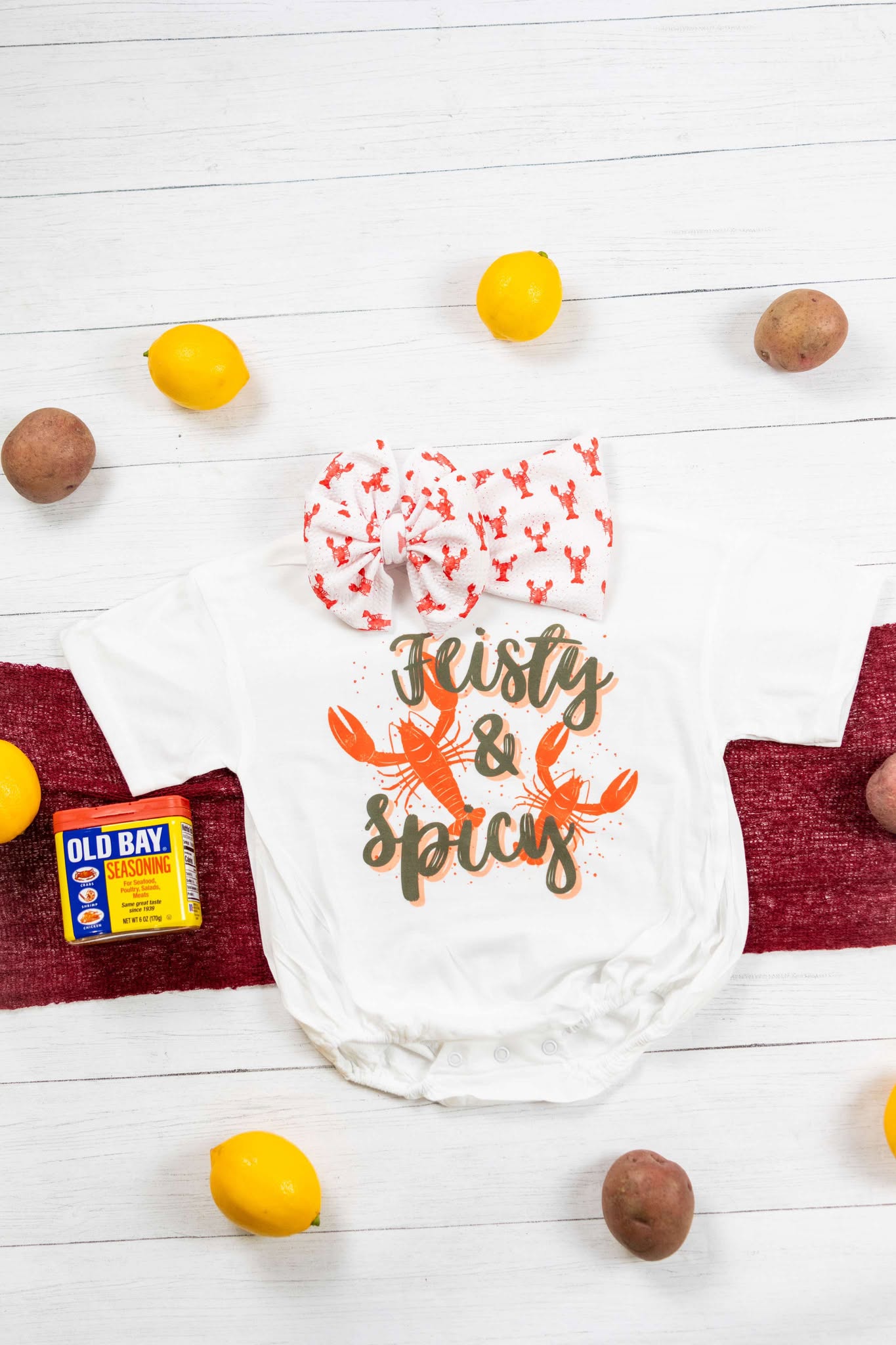 Fiesty & Spicy W/ matching bow Romper/T-Shirt