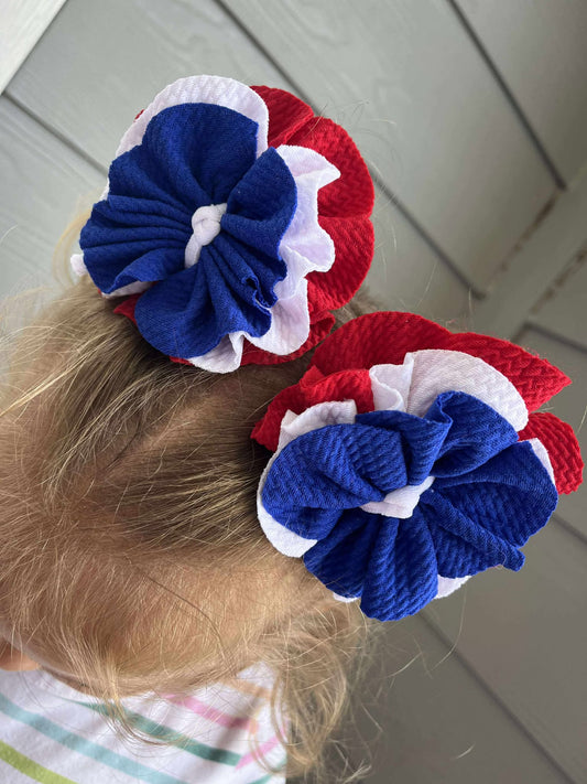 Red, White & Blue  Flower Piggies