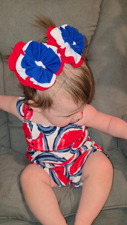 Red, White & Blue  Flower Piggies