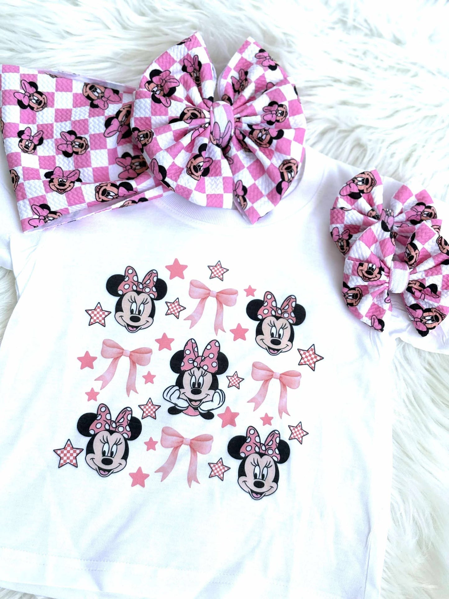 Minnie & Bows Romper/T-Shirt with Matching Bow