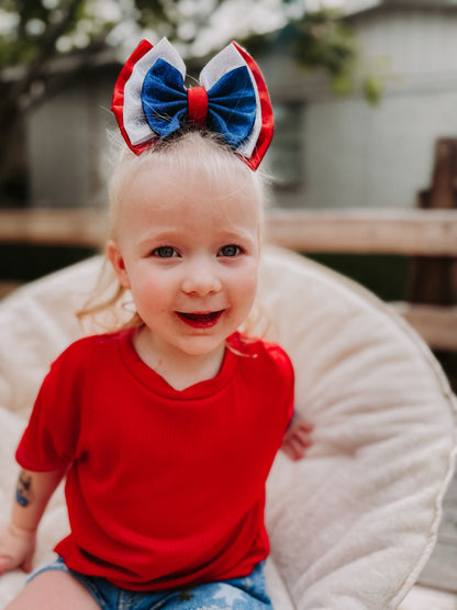 Red, White & Blue Shimmer Stacked