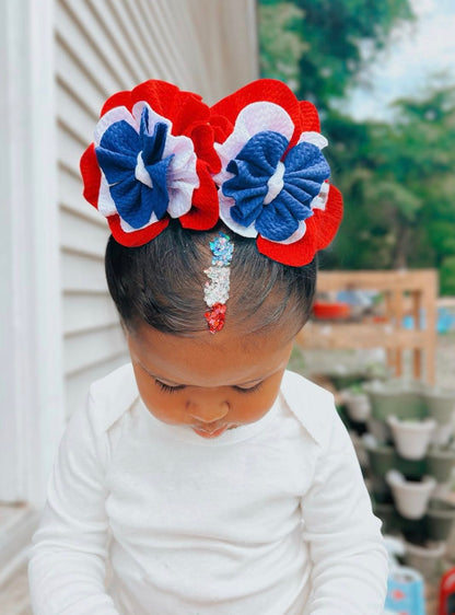 Red, White & Blue  Flower Piggies
