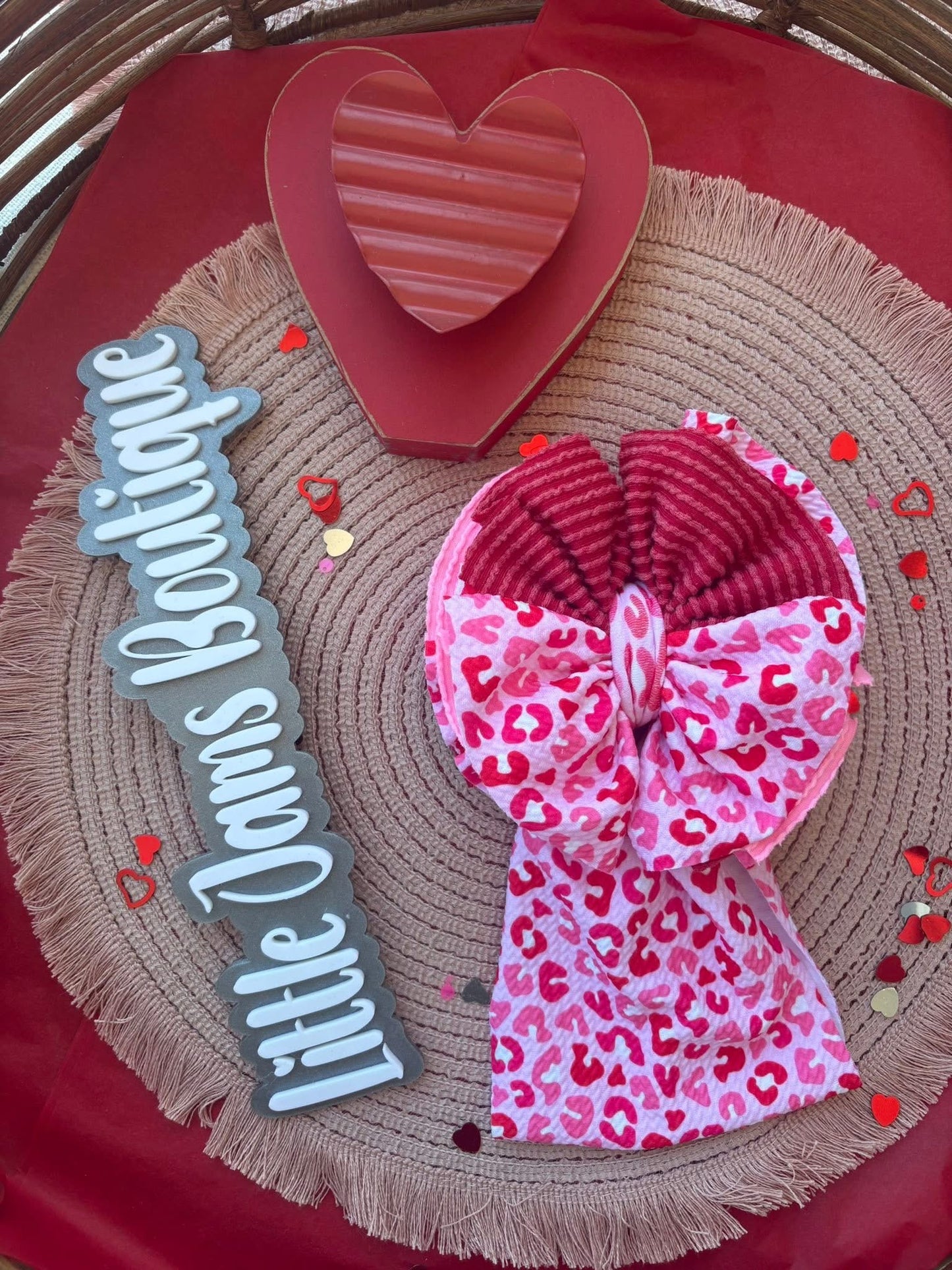 Pink Leopard Mix with Ribbed Scrap Wrap/ Scrap piggies