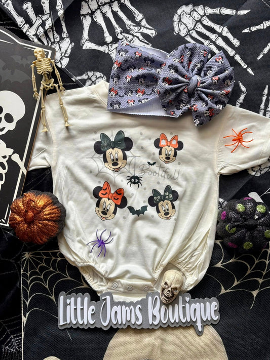 Boo-tiful Romper/T-Shirt with Matching Bow