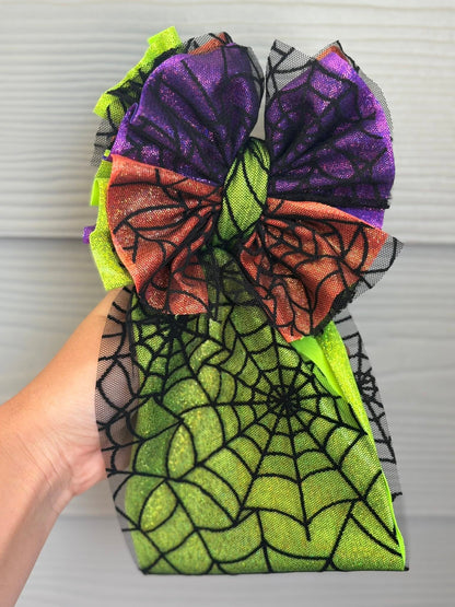 Halloween Shimmers with Spider Web Mesh Scrap Wrap/ Scrap piggies