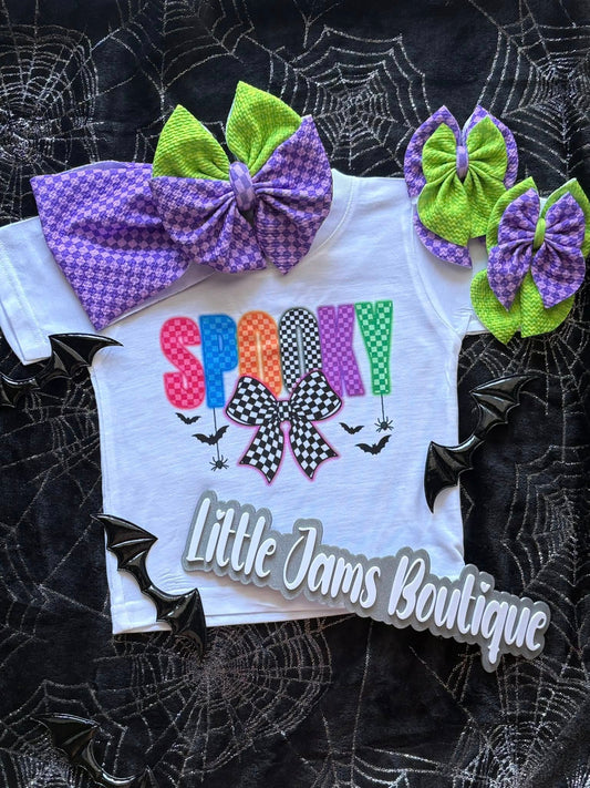 Spooky Checkered Romper/T-Shirt