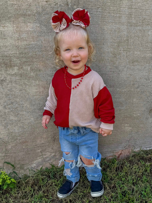 Fall Color Block Sweater