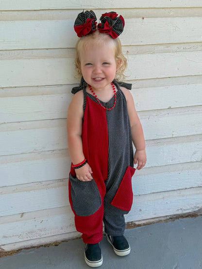 Fall Color Block Jumpsuit
