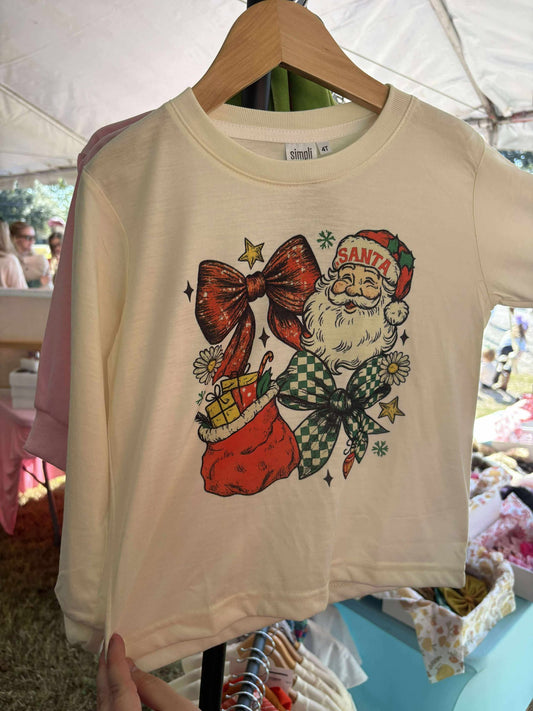 Santa Bows Romper/T-Shirt