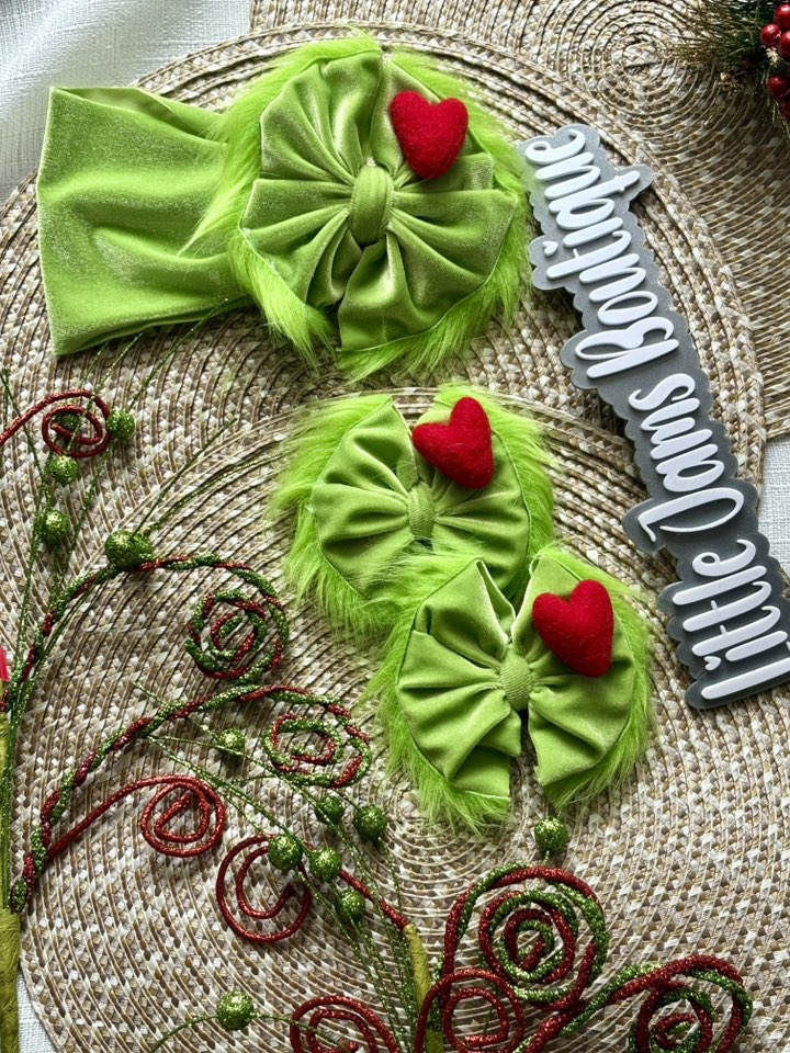 Green guy fur with heart