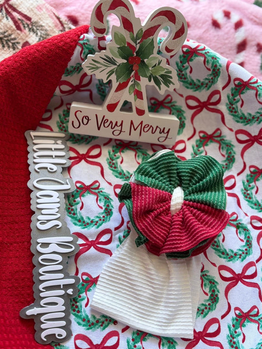 Christmas Ribbed Scrap Wrap/ Scrap piggies