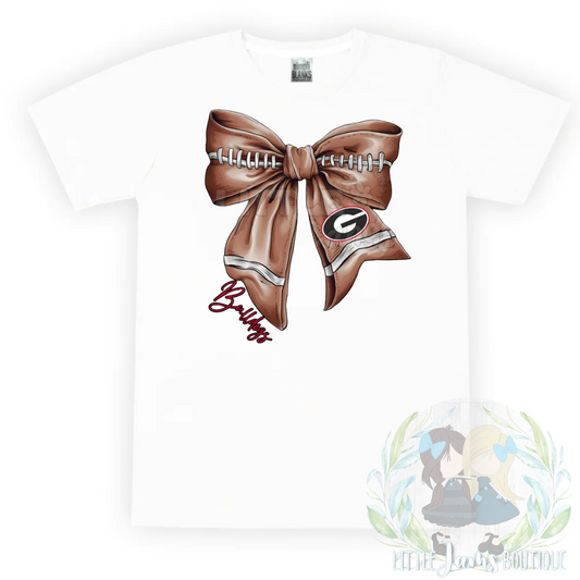 Bulldogs Romper/T-Shirt with Matching Bow