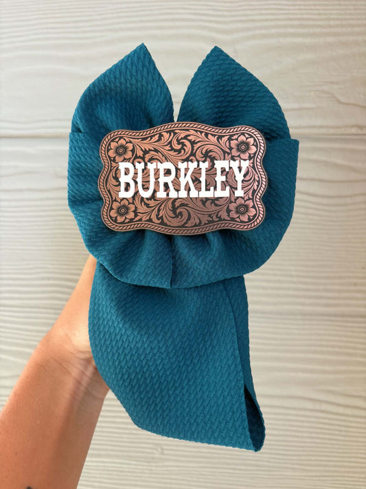 Bronze Buckle Name Clip (Custom Color Name)