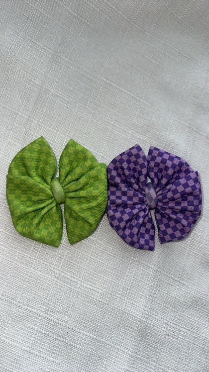 Purple and Green Checkered