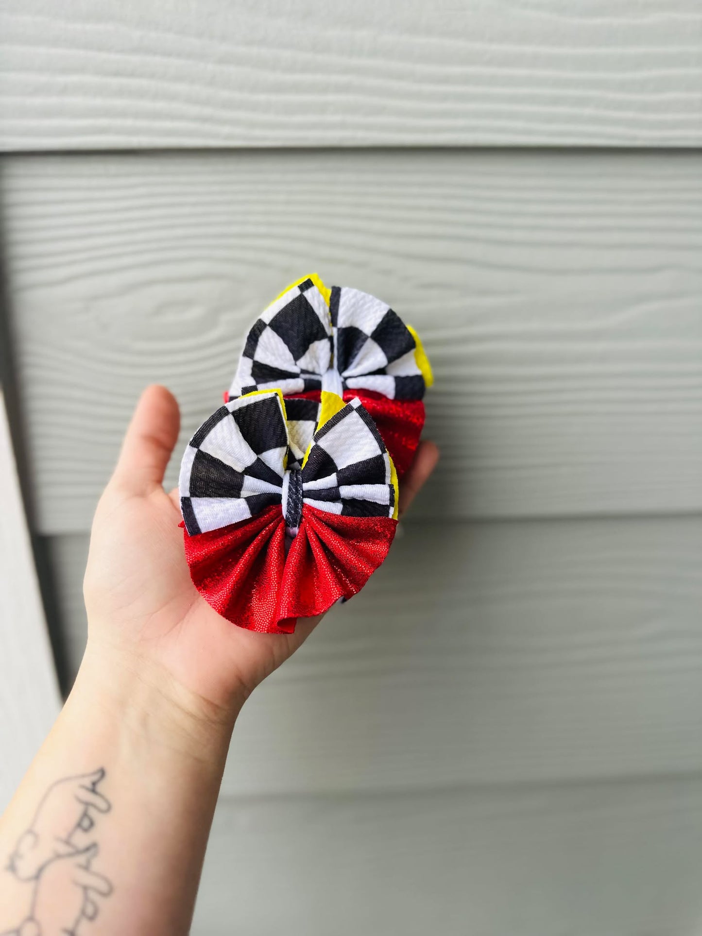 Black and White Checkered Scrap Wrap/ Scrap piggies