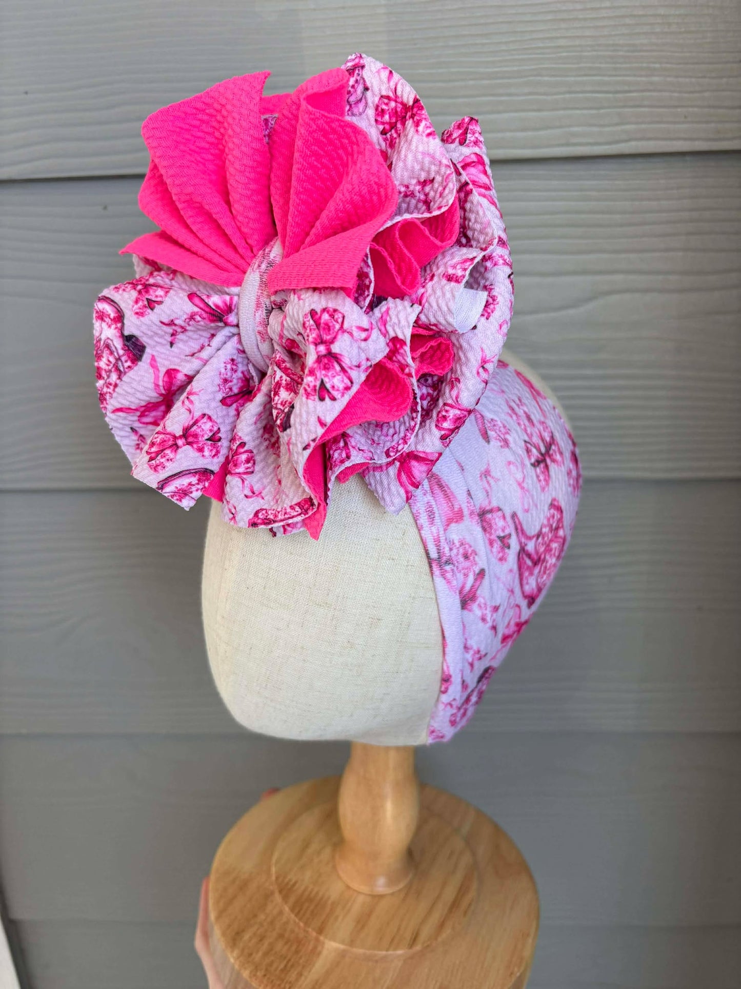 Pink Boots with Hot Pink Scrap Wrap/ Scrap piggies