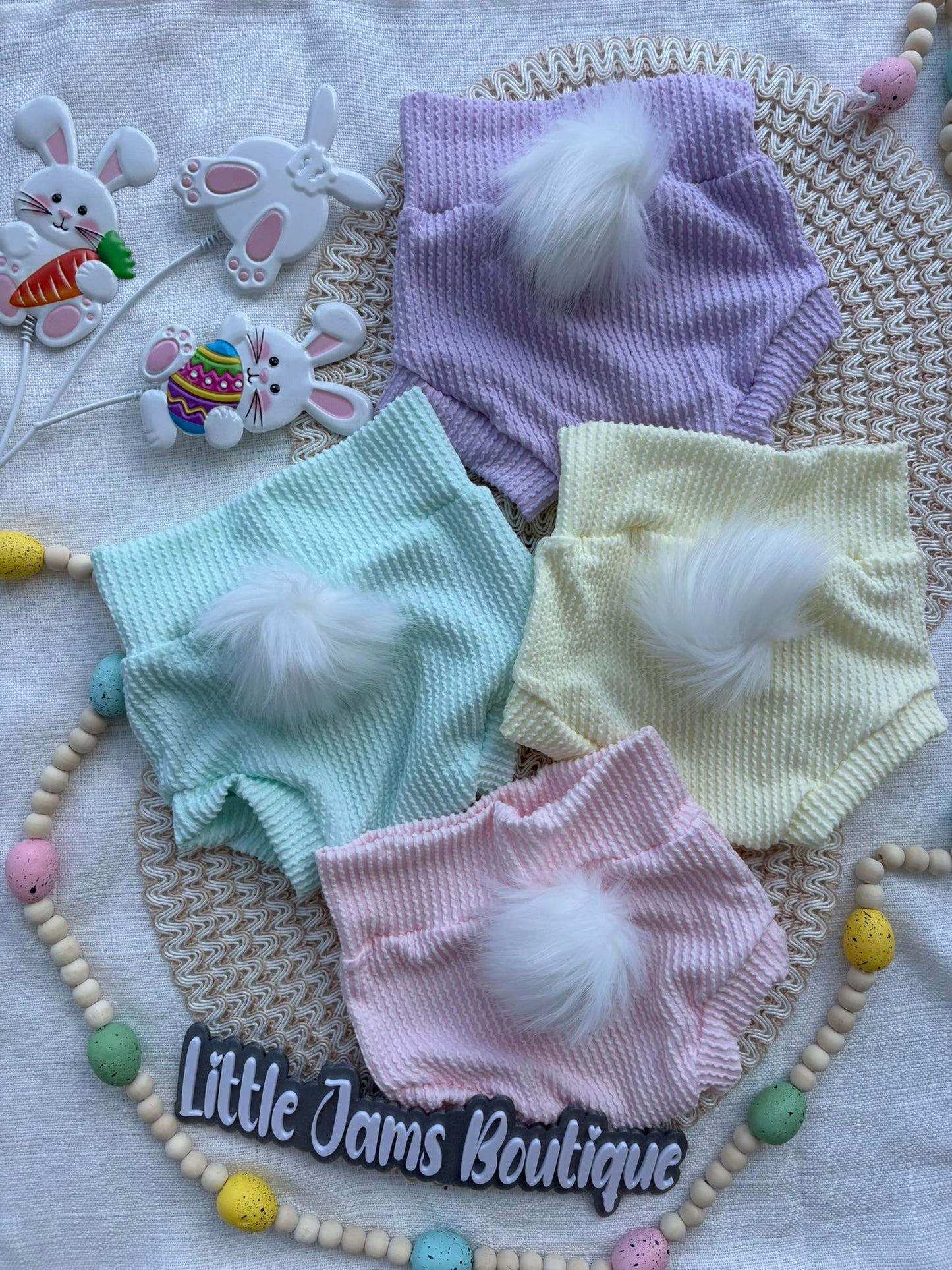 Pastel Bunny Bummies with Tails