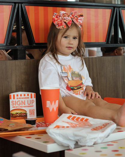 Whataburger Romper/T-Shirt with Matching Bow