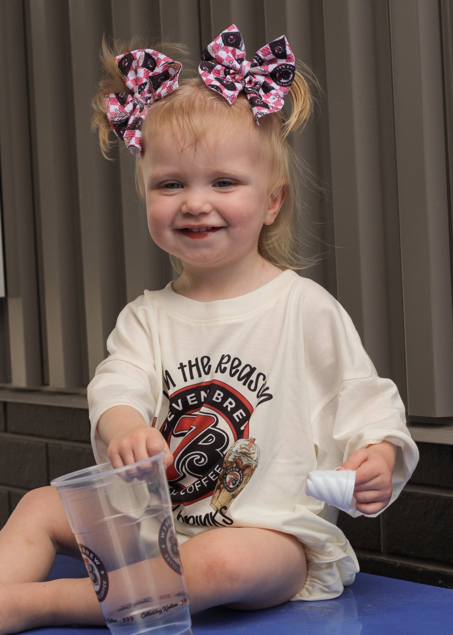 7 Brew Romper/T-Shirt with Matching Bow
