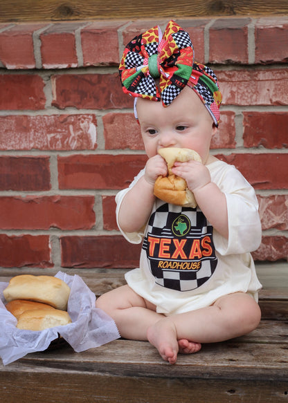 Roadhouse Romper/T-Shirt with Matching Bow